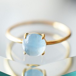 天然石☆宝石質アクアマリン・リング ~aquamarine~ 1枚目の画像