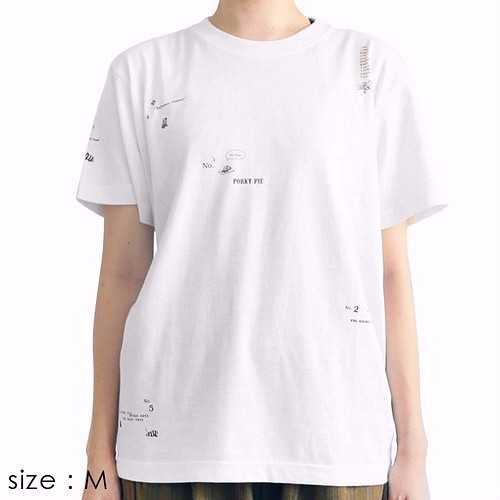 ピッグ スタンプ風 コットンtシャツ M ホワイト Tシャツ カットソー Border Lu ボーダールー 通販 Creema クリーマ ハンドメイド 手作り クラフト作品の販売サイト