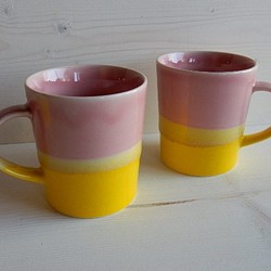 B級品　twotonecolorマグカップ(ピンク)　 1枚目の画像