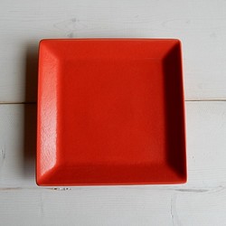 中サイズ　ワンプレート皿　(レッド)　 1枚目の画像