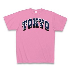 ◆TOKYO◆文字◆ロゴ◆ヘビーウェイト◆半袖◆Tシャツ◆ピンク◆各サイズ選択可 1枚目の画像