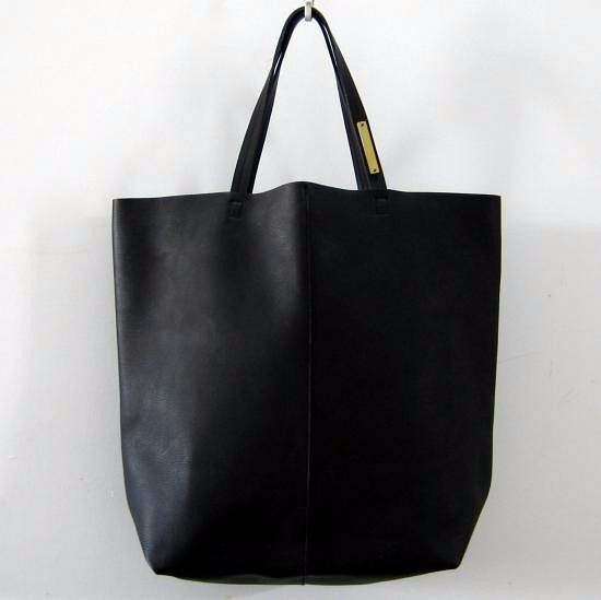 OTONA eco-bag MLサイズ black　本革製 トートバッグ