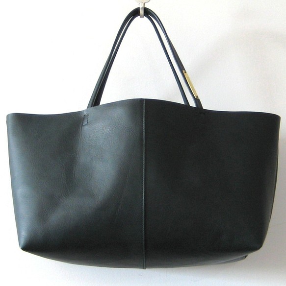 海外 OTONA eco-bag Mサイズ 40％OFFの激安セール dark トートバッグ green 本革製