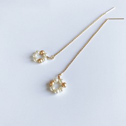 14kgf/Petit pearl flower 【American pierce】 1枚目の画像