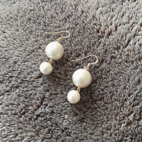 14kgf/twin cotton pearl 【pierce】 1枚目の画像