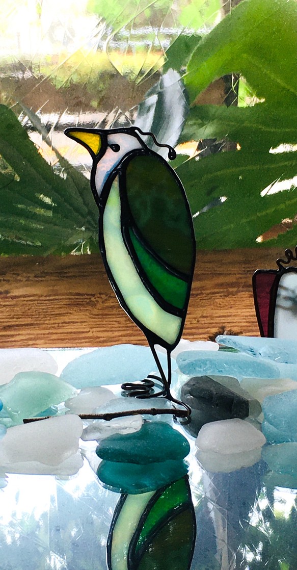 個性のある鳥さん(緑) 1枚目の画像