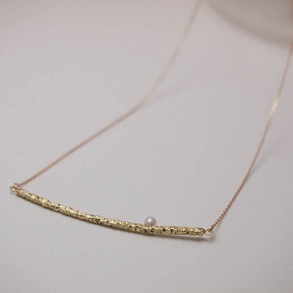 baras K18 necklace (pearl)【FN206】 1枚目の画像