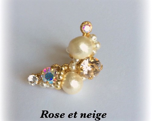 イヤーカフ/オーロラ×コットンパール イヤーカフ rose et neige 通販