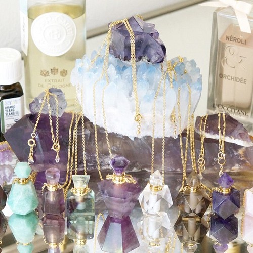 Gem Bottle Long Necklace-Aromaoil/Perfume-[No 7/9] ネックレス