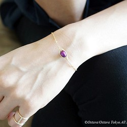 【Tsubomi】14KGF Bracelet-Purple Pearl- 1枚目の画像
