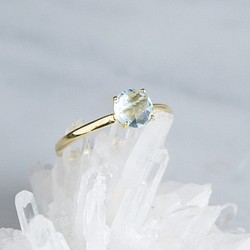 [鍍金/寶石] 疊戴戒指 -Blue Topaz- 第1張的照片