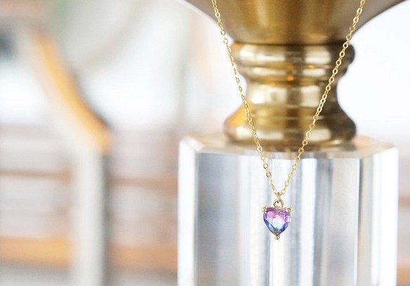 【14KGF】Aurora Heart Necklace 1枚目の画像