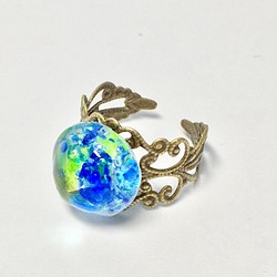 琉球ガラスのリング〜地球〜 1枚目の画像