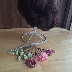アジサイ＋小花 ウェディングヘアパーツ 1枚目の画像