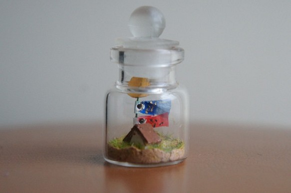 ミニチュアボトルアート　鯉のぼり 1枚目の画像