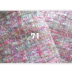 9/28までの限定販売→ツイード生地 71(濃いピンク×カラフル) 1枚目の画像