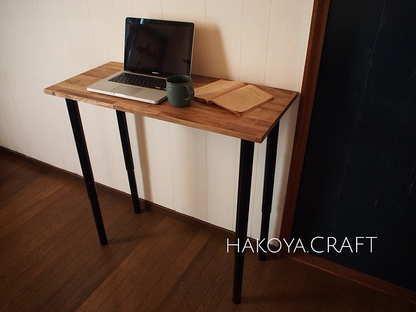 46.Work Desk 90×40 高さ可動式 組立工具不要 アイアン/デスク/机