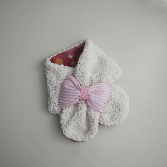 Mokomocoma Fuller☆蝴蝶結（白色x花朵）嬰兒 第1張的照片