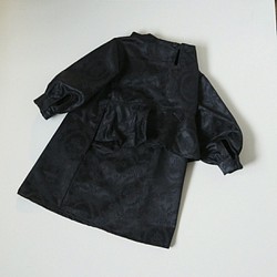 背褶連衣裙☆黑色（120-130） 第1張的照片