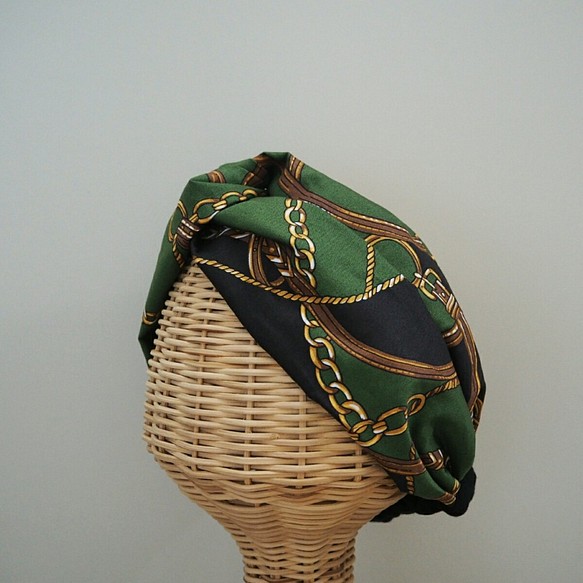 頭巾（結）☆圍巾綠色 第1張的照片