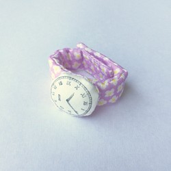 ベビー・アンティークな腕時計リストラトル/紫陽花 1枚目の画像