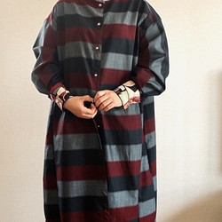 3色邊框和服成人時尚長款上衣單件（no.215） 第1張的照片