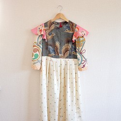 最終銷售!!! KIMONO迷幻長裙一件（編號386） 第1張的照片