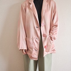 桜ピンク色のOversize 春ジャケット(no.410) 1枚目の画像
