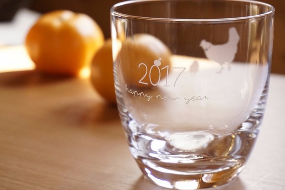 干支グラス2017【酉】　お正月　新年　記念品 1枚目の画像