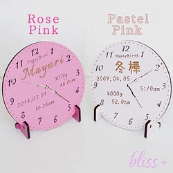 バースデー プレート ローズピンク パステルピンク オーダー 出産祝い 雑貨 その他 Bliss 通販 Creema クリーマ ハンドメイド 手作り クラフト作品の販売サイト