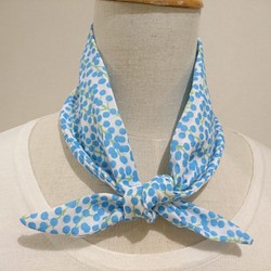 ダブルガーゼ スカーフ ミモザ ブルー 1枚目の画像