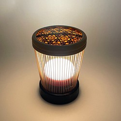 駿河竹細工　ランタン　ランプシェード　竹のあかり　間接照明　癒し　おしゃれインテリア　個性的 1枚目の画像