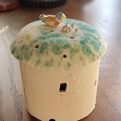 陶のお家～カモと葡萄～（灯り） 1枚目の画像