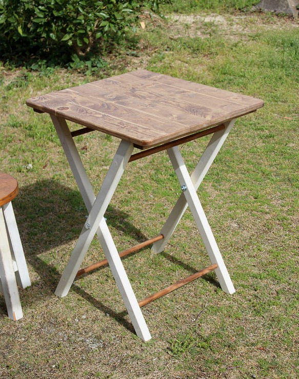 folding table 折りたたみテーブル ホワイトシャビー　キャンプ　camp アウトドア　outdoor