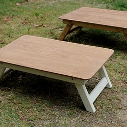 ゆう様専用品です。折りたたみミニテーブルWhite　アウトドア　キャンプ　フォールディングテーブル 1枚目の画像