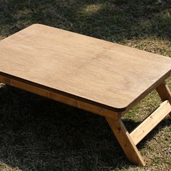 フォールディングテーブル ブラウン 折りたたみローテーブル60×40 キャンプcampアウトドア　outdoor 1枚目の画像