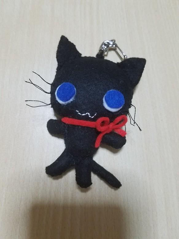 ちび黒猫ちゃんキーホルダー ぬいぐるみ sironeko 通販｜Creema(クリーマ)