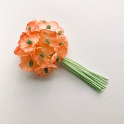 三花弁のブーケ 【オレンジ 】（受注生産） 1枚目の画像