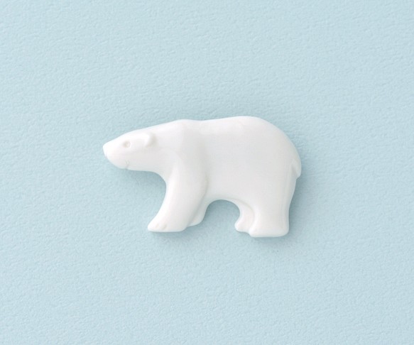 白瓷胸針（北極熊） 第1張的照片