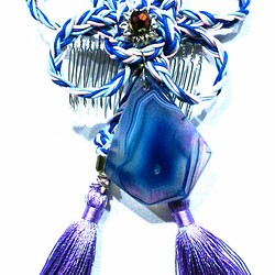 華石の髪飾り(紫Murasaki) 1枚目の画像