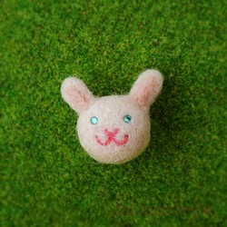 [定做] 氈環，兔子（粉紅色） ☆ 羊毛氈 ☆ Akakoro ☆ akatin ☆ 第1張的照片