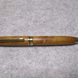 御蔵島桑　金桑　キヌカ仕上げ　回転式ヨーロピアンボールペン　　 1枚目の画像