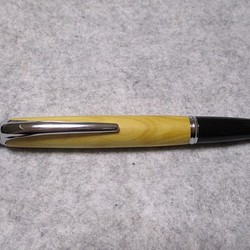 御蔵島黄楊　椿油仕上げ　ノック式コンプソンボールペン 　希少材　 1枚目の画像