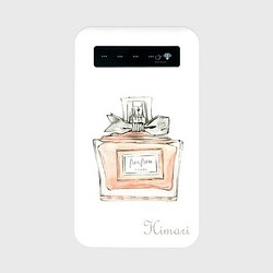 【受注製作A13】モバイルバッテリー　名前入れ　香水 1枚目の画像