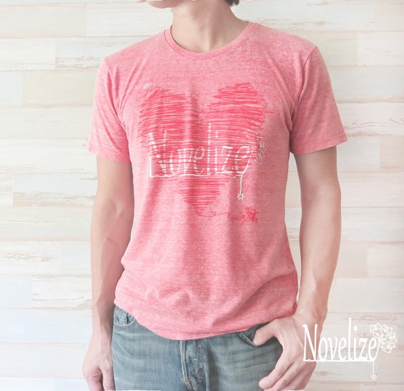 おとなのメンズtシャツ Love Tee ピンク Tシャツ カットソー メンズ Novelize T 通販 Creema クリーマ ハンドメイド 手作り クラフト作品の販売サイト