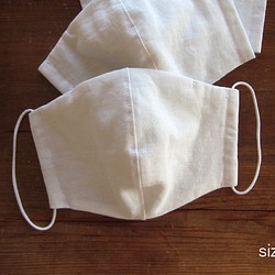 L碼：棉麻（使用高級麻）+有機棉口罩/過濾袋，帶鼻夾 第1張的照片
