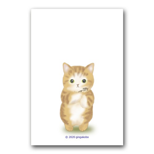 抱き上げて耳を澄ます 猫 ねこ ほっこり癒しのイラストポストカード3枚組 No 1232 カード レター 銀河工房 通販 Creema クリーマ ハンドメイド 手作り クラフト作品の販売サイト