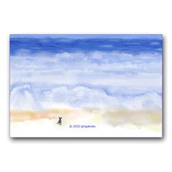 「大海原になりたい」　ほっこり癒しのイラストポストカード3枚組　No.1021 1枚目の画像