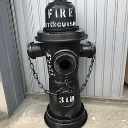 商標登録済みオリジナル消火栓立水栓カバーマットブラック 1枚目の画像