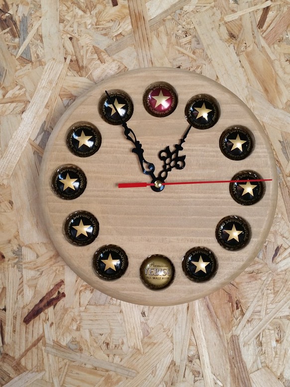 外国BEER王冠加工　掛け時計　Vol.04　SAPPORO 1枚目の画像